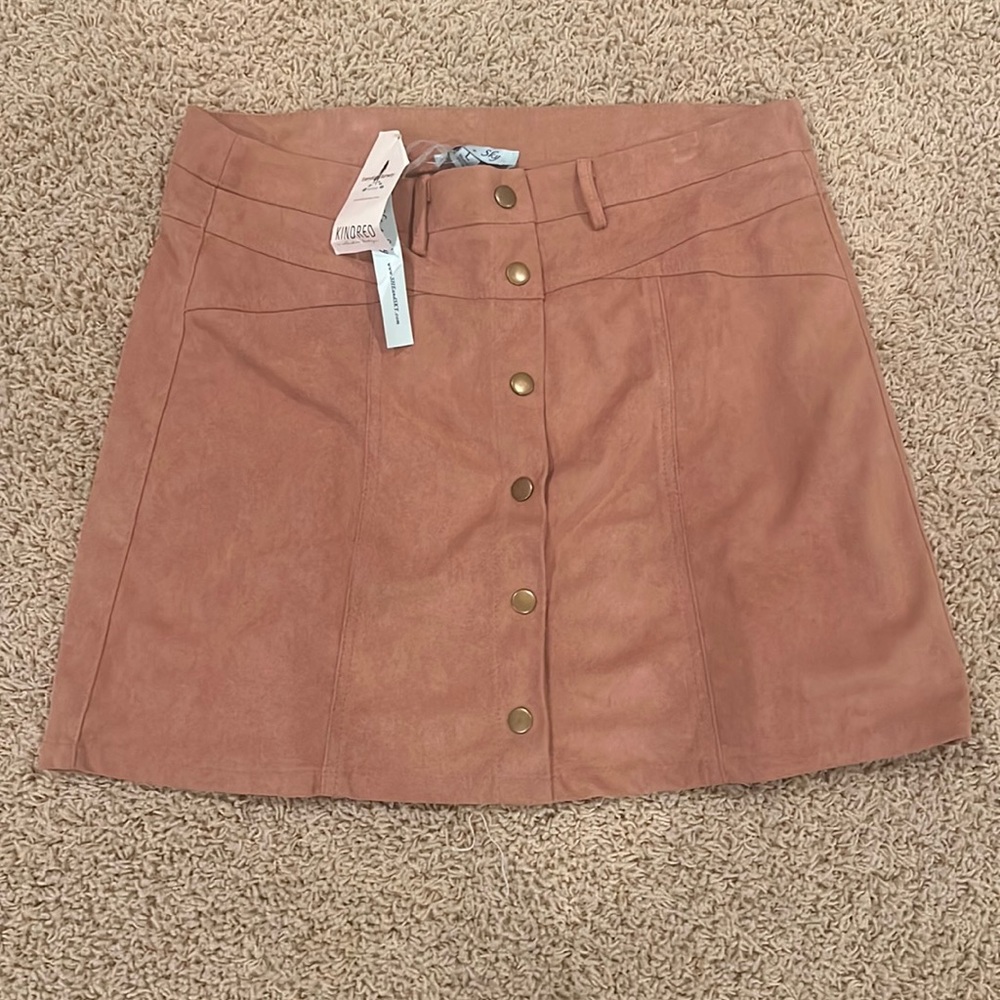 Kindred mauve button down skirt